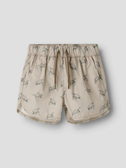 Lil'Atelier - swim shorts turtle - oxford tan