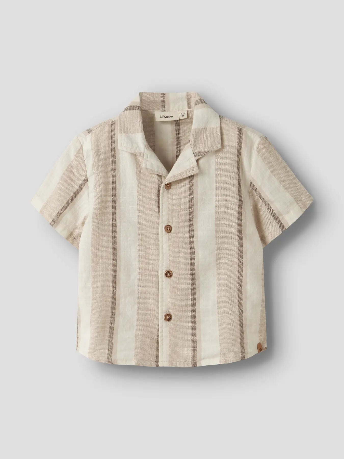 Lil'Atelier - woven blouse - coconut milk stripe