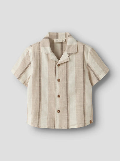 Lil'Atelier - woven blouse - coconut milk stripe