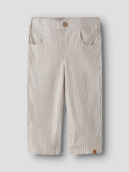 Lil'Atelier - loose pants stripe - coca mocha