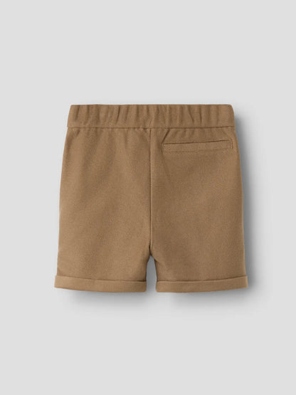 Lil'Atelier - twill shorts regular fit - shitake brown