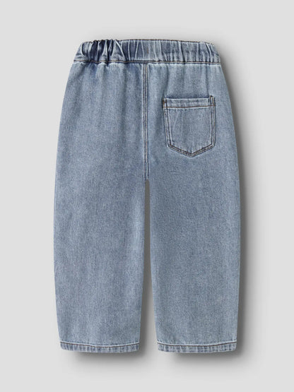 Lil'Atelier - wide jeans - medium blue denim