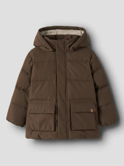 Lil'Atelier - puffer jacket - dark earth brown