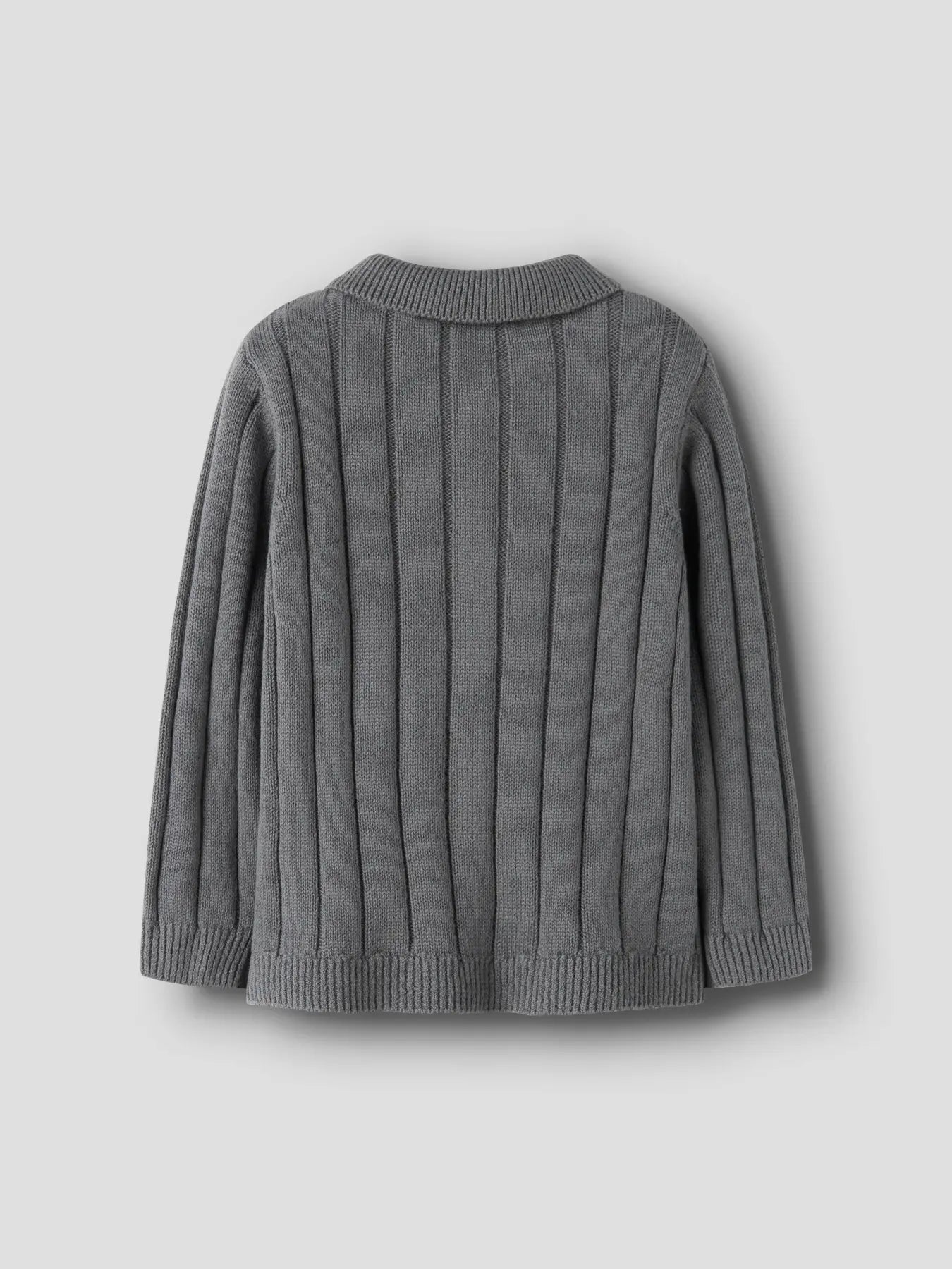 Lil'Atelier - knit polo Lomon - poppy seed grey