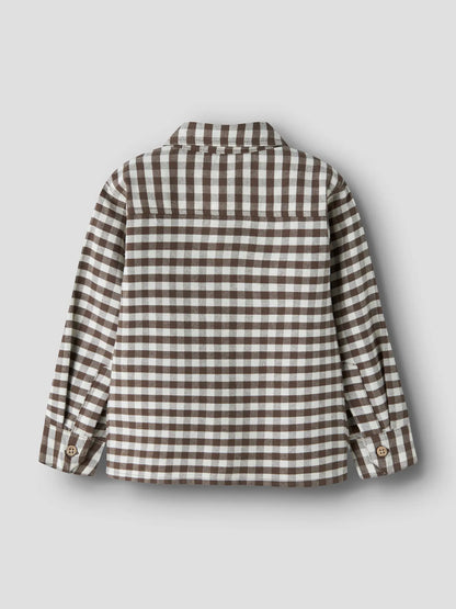 Lil'Atelier - gingham blouse Noki - teak brown