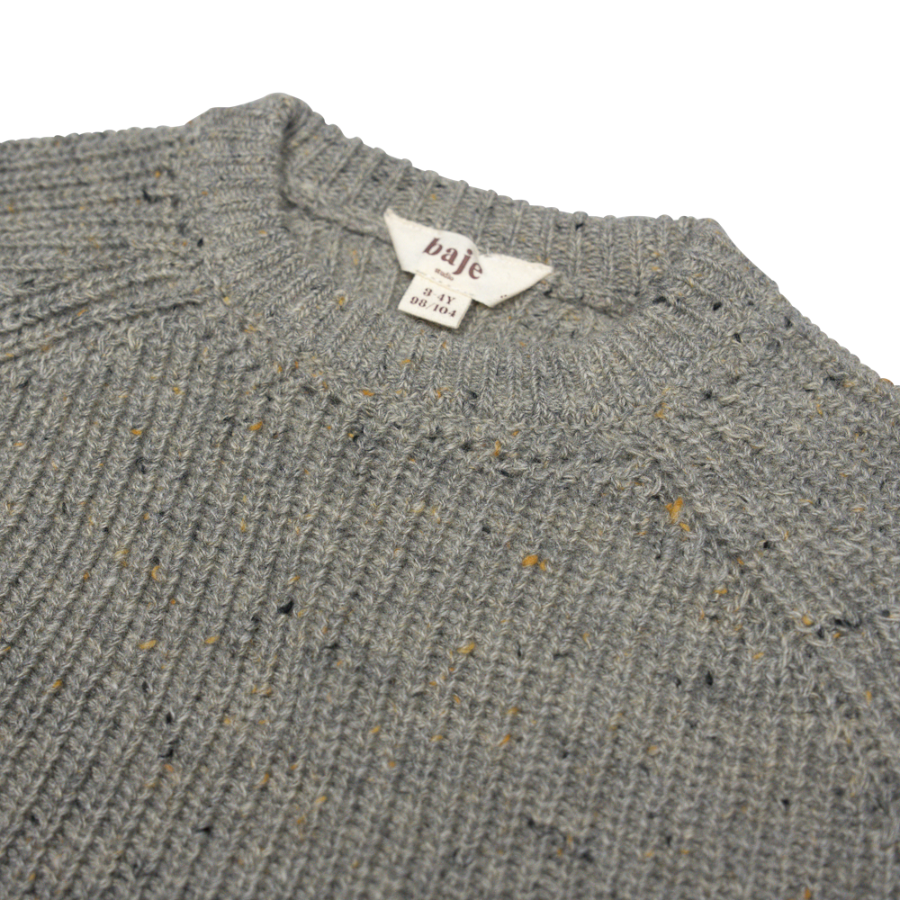 Knitted longsleeve sweater Newick ~ dark grey nappy