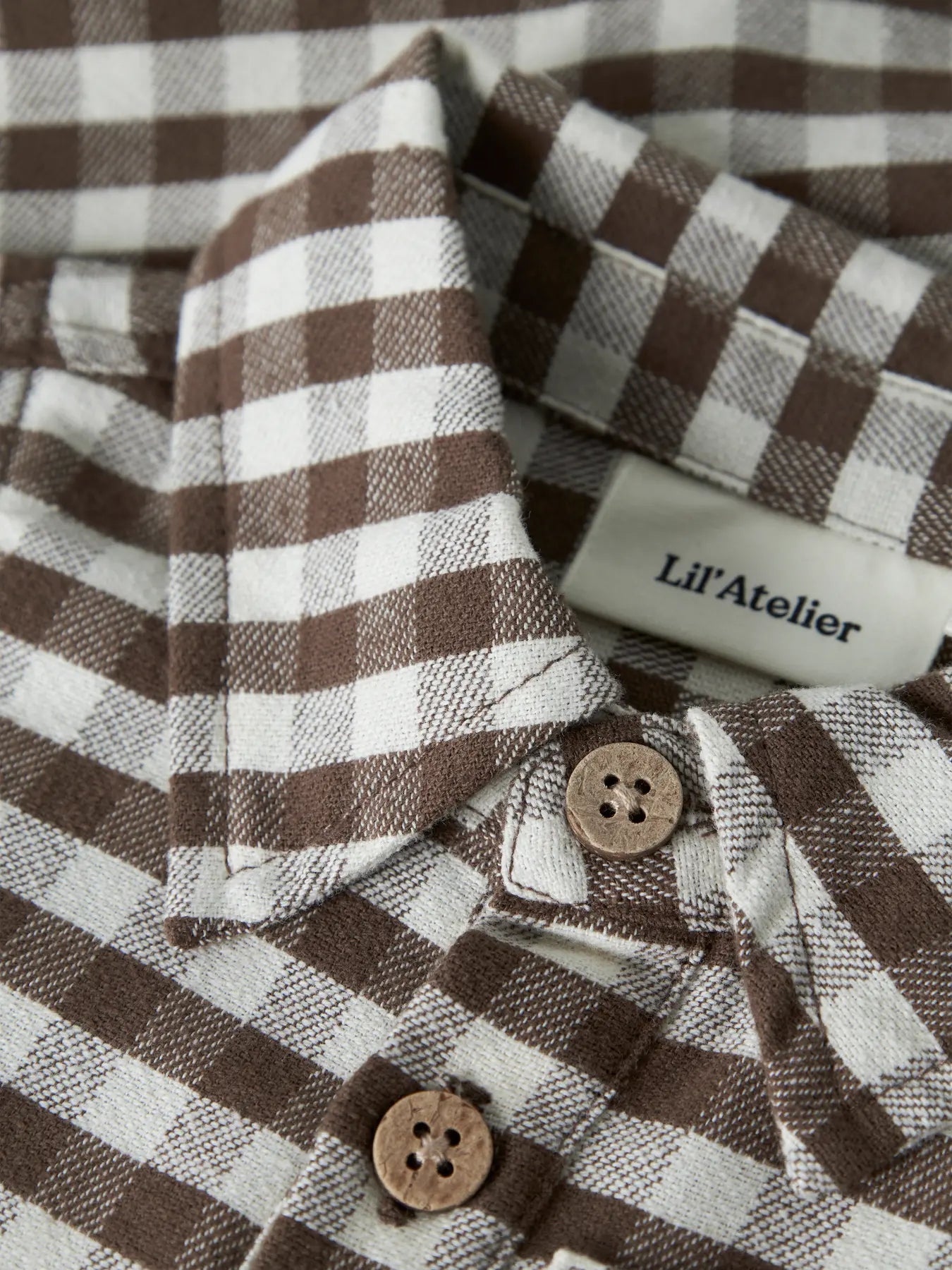 Lil'Atelier - gingham body Noki - teak brown