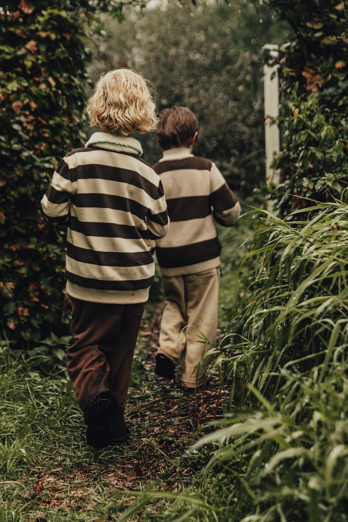 Baje Studio - polo sweater Nox - beige stripe