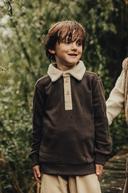 Baje Studio - polo sweater Nox - brown dark