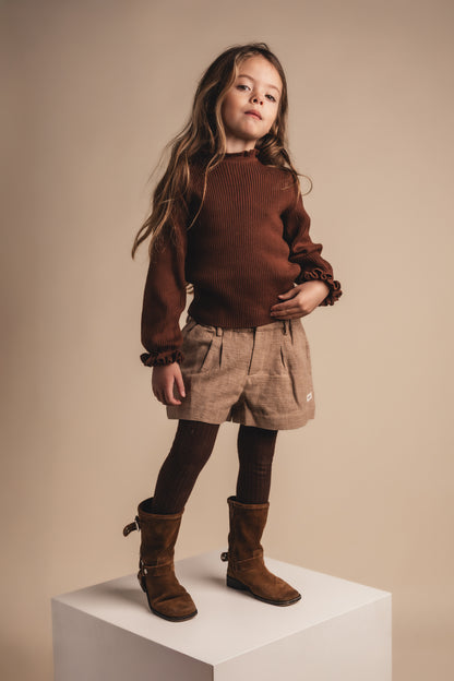 Baje Studio - knitted top Nula - copper brow