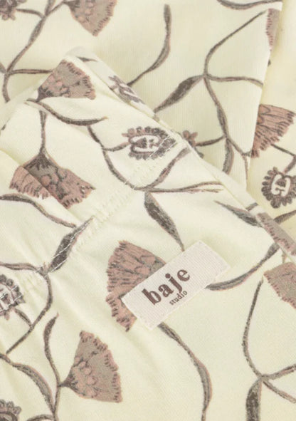 Baje Studio - flower flare legging Luzia - crème oat