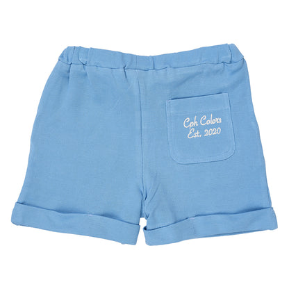 Pique shorts with fold up - sky blue