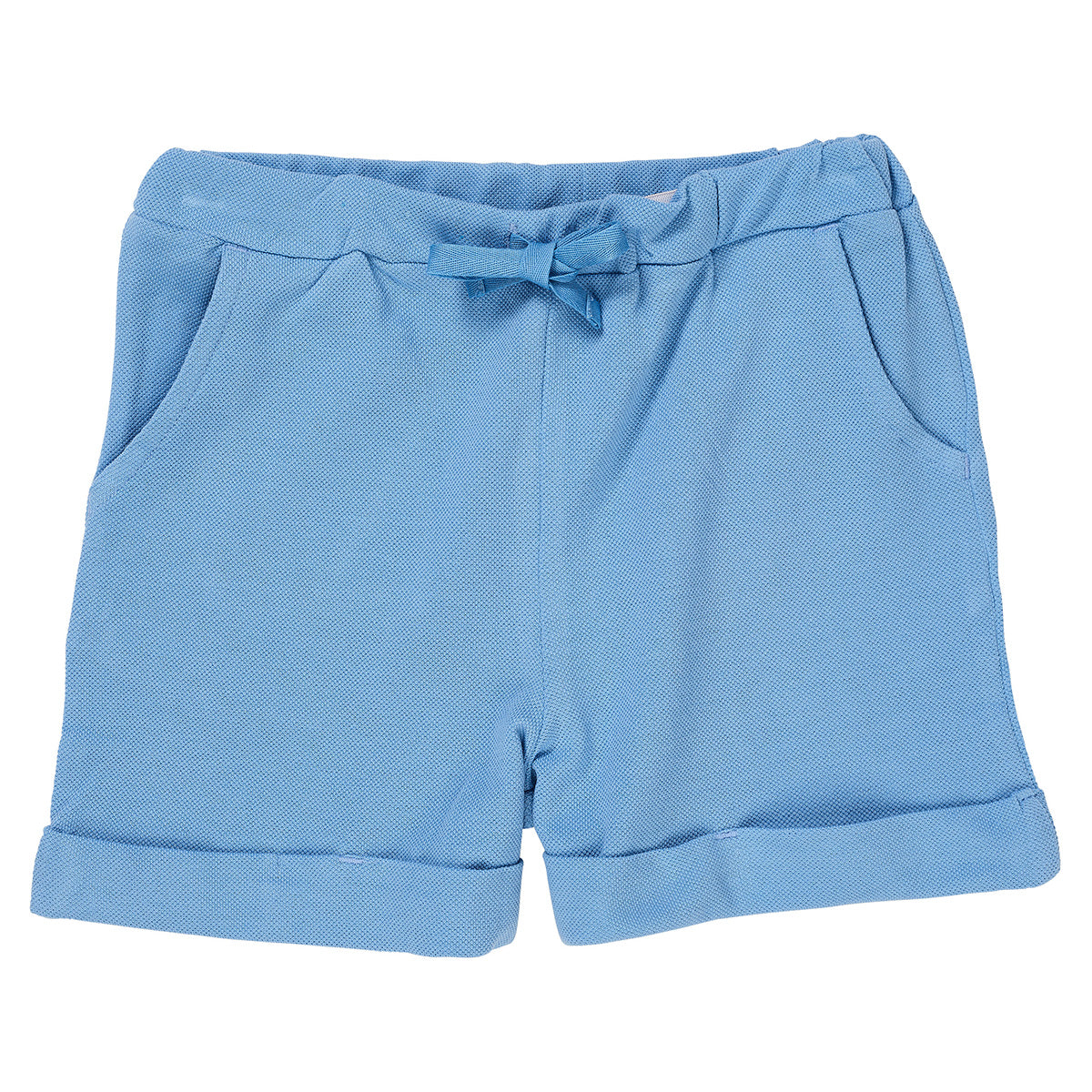 Pique shorts with fold up - sky blue