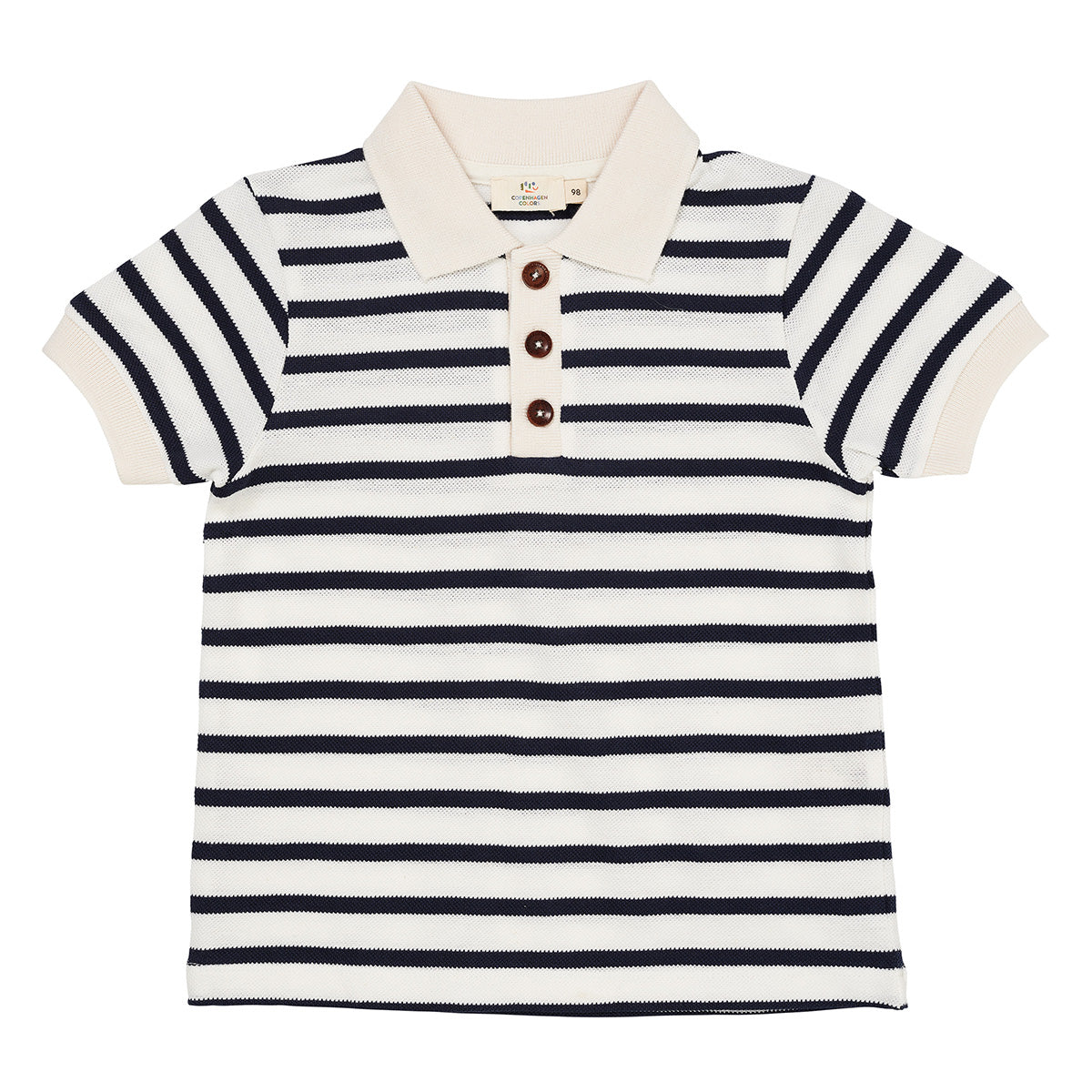 Pique stripe polo shirt - navy stripe