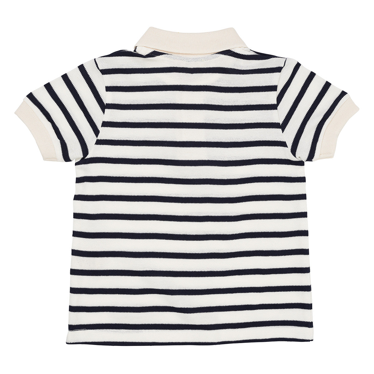 Pique stripe polo shirt - navy stripe