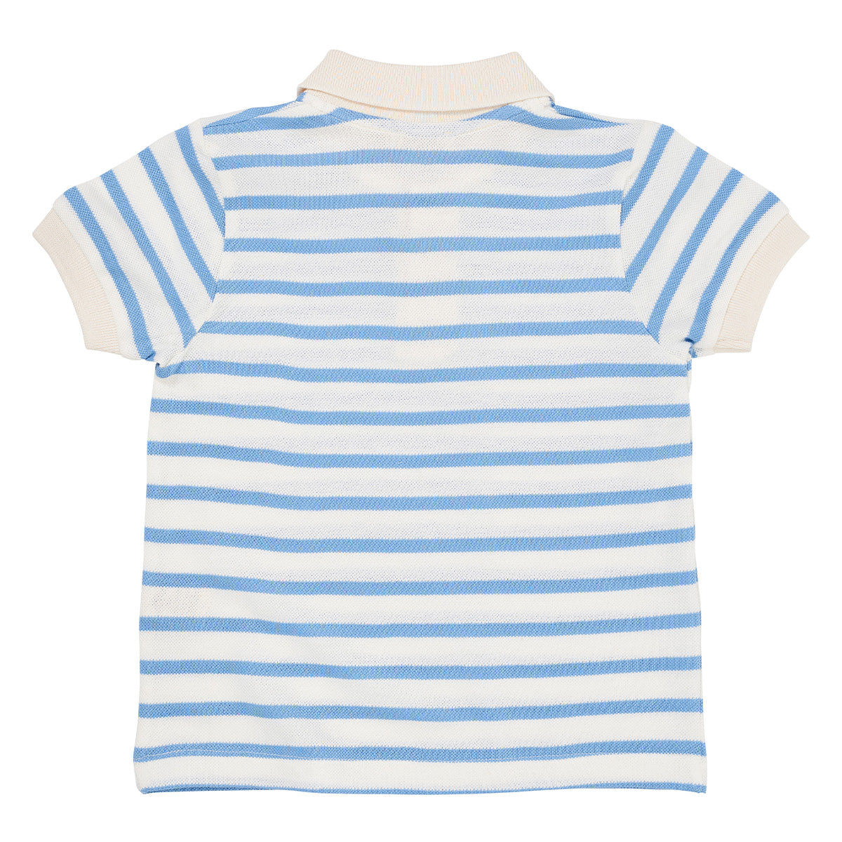 Pique stripe polo shirt - sky blue stripe