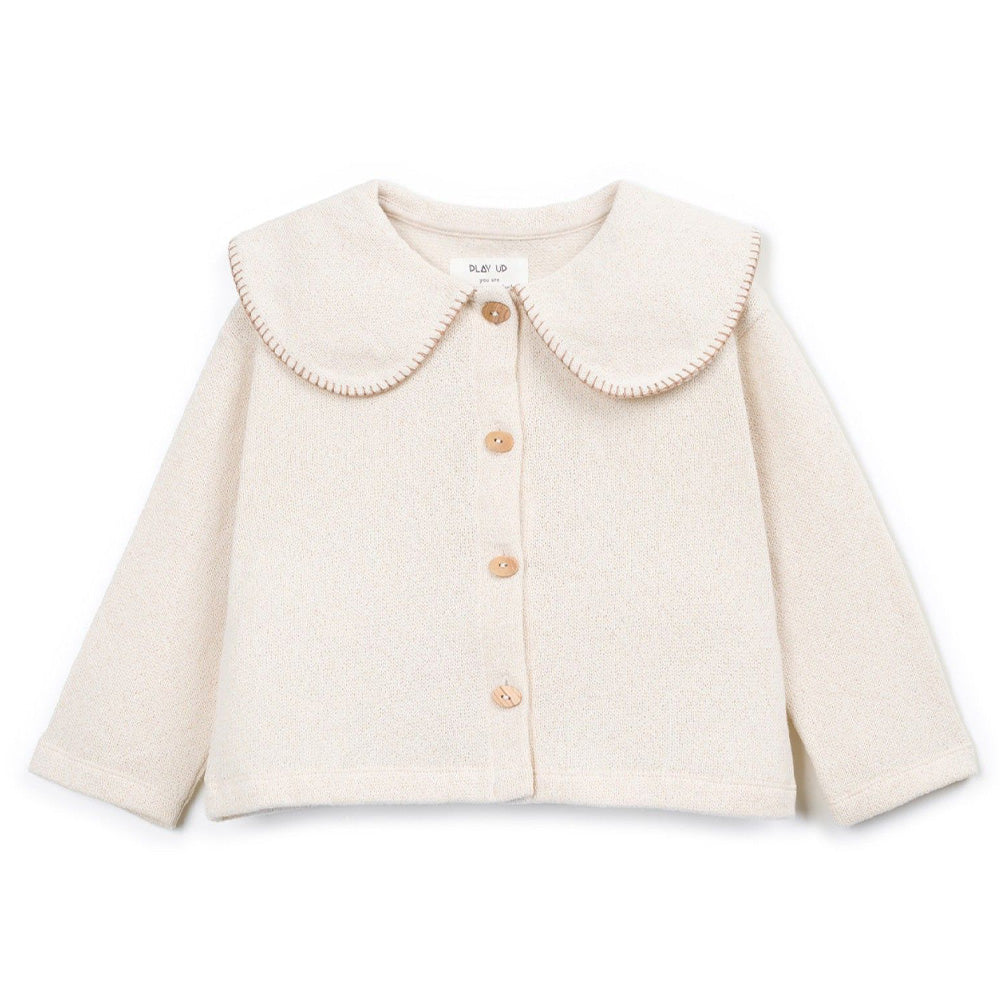 Play Up - cardigan with collar - sketches beige