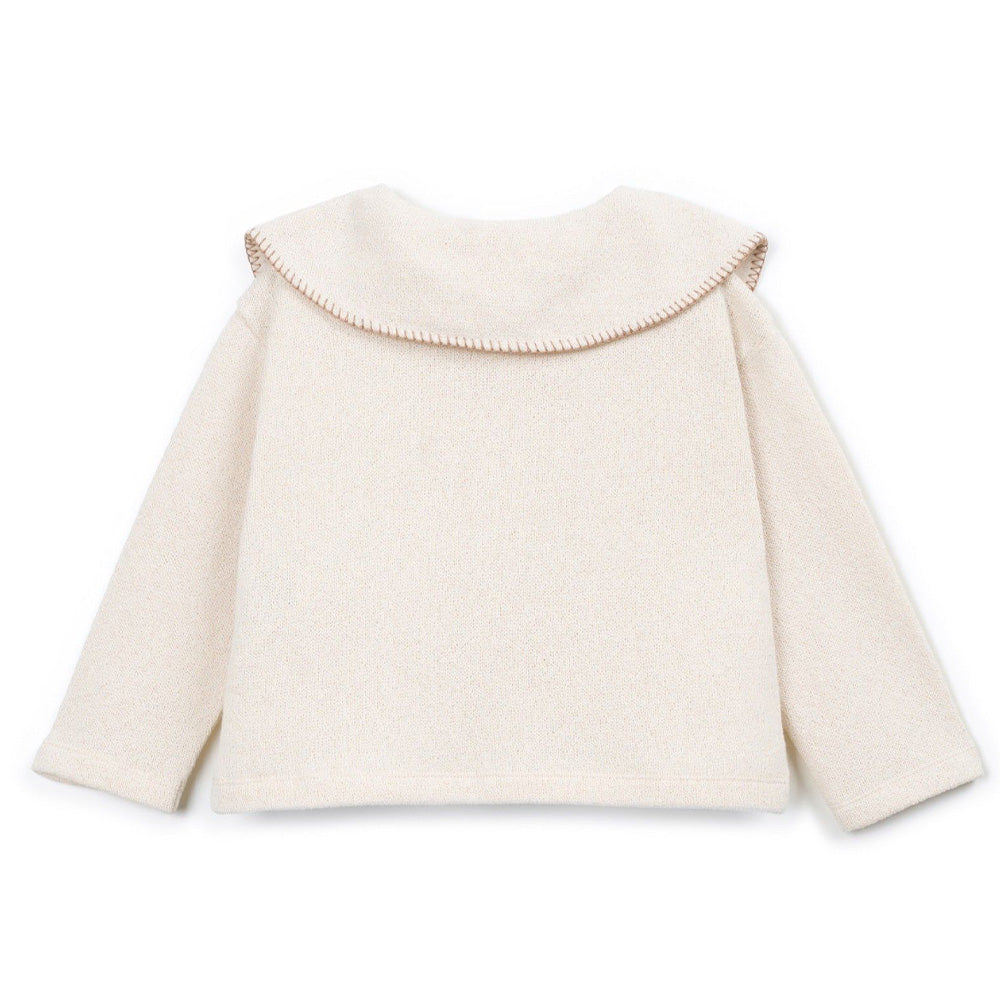 Play Up - cardigan with collar - sketches beige
