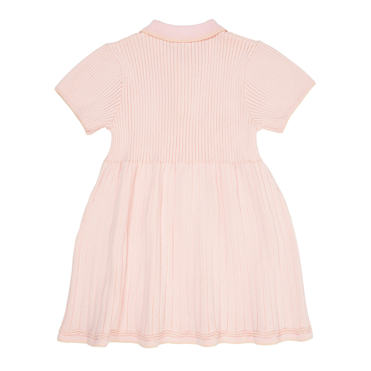 Polo knitted dress - ballerina pink