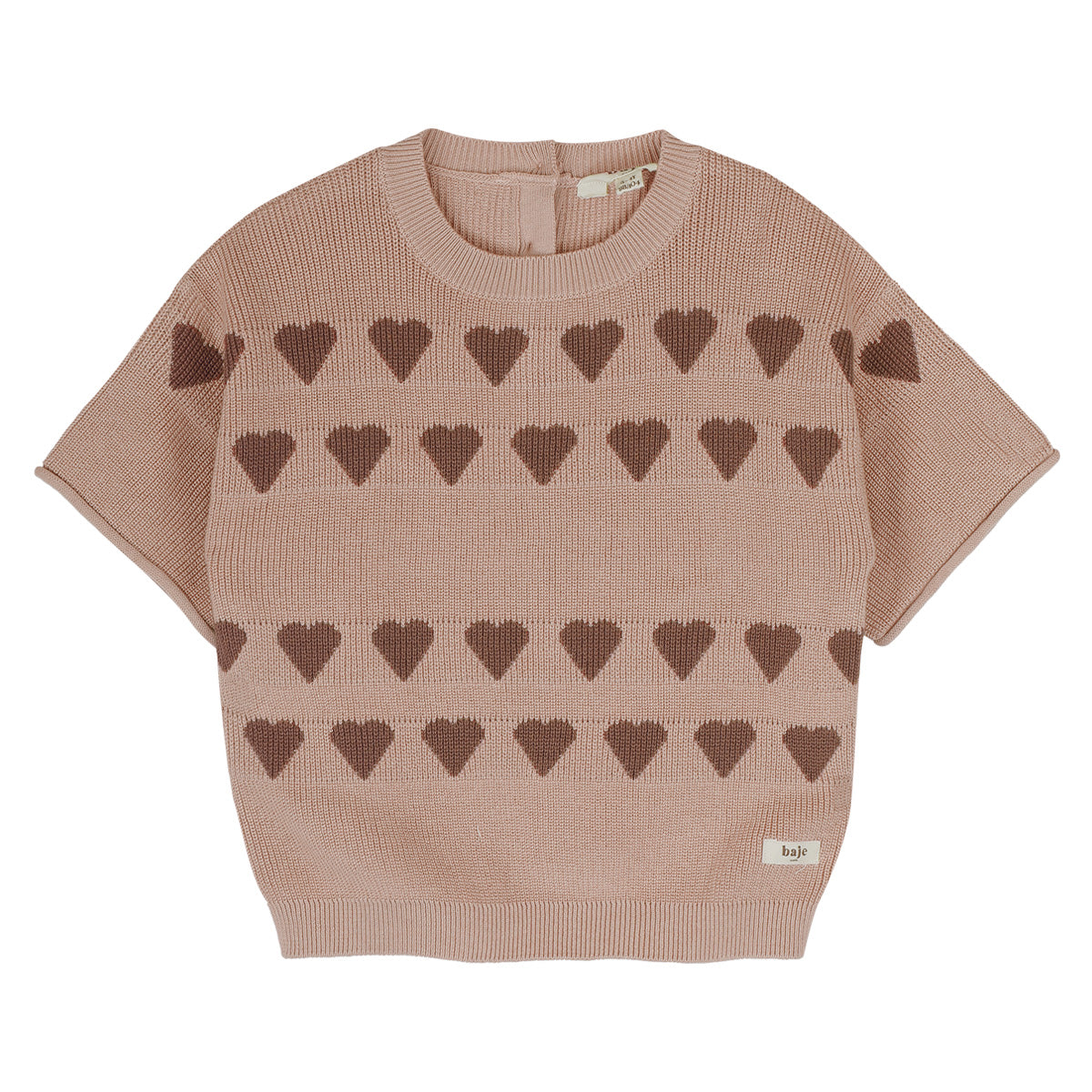 Baje Studio - knit heart top Paraiso - peach almond