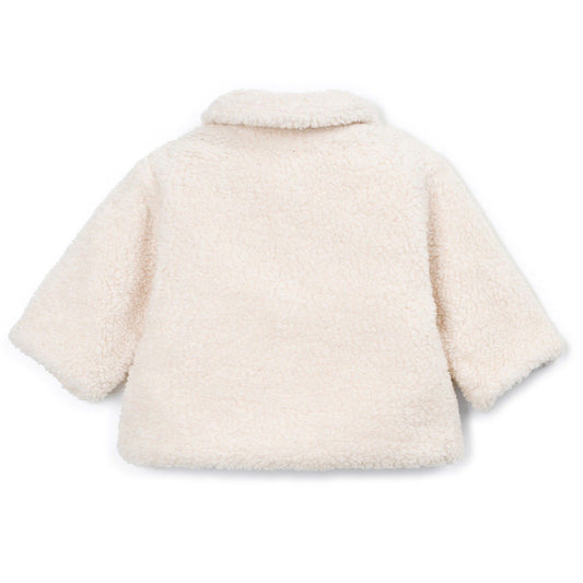 Play Up - fur coat with collar - sketches beige