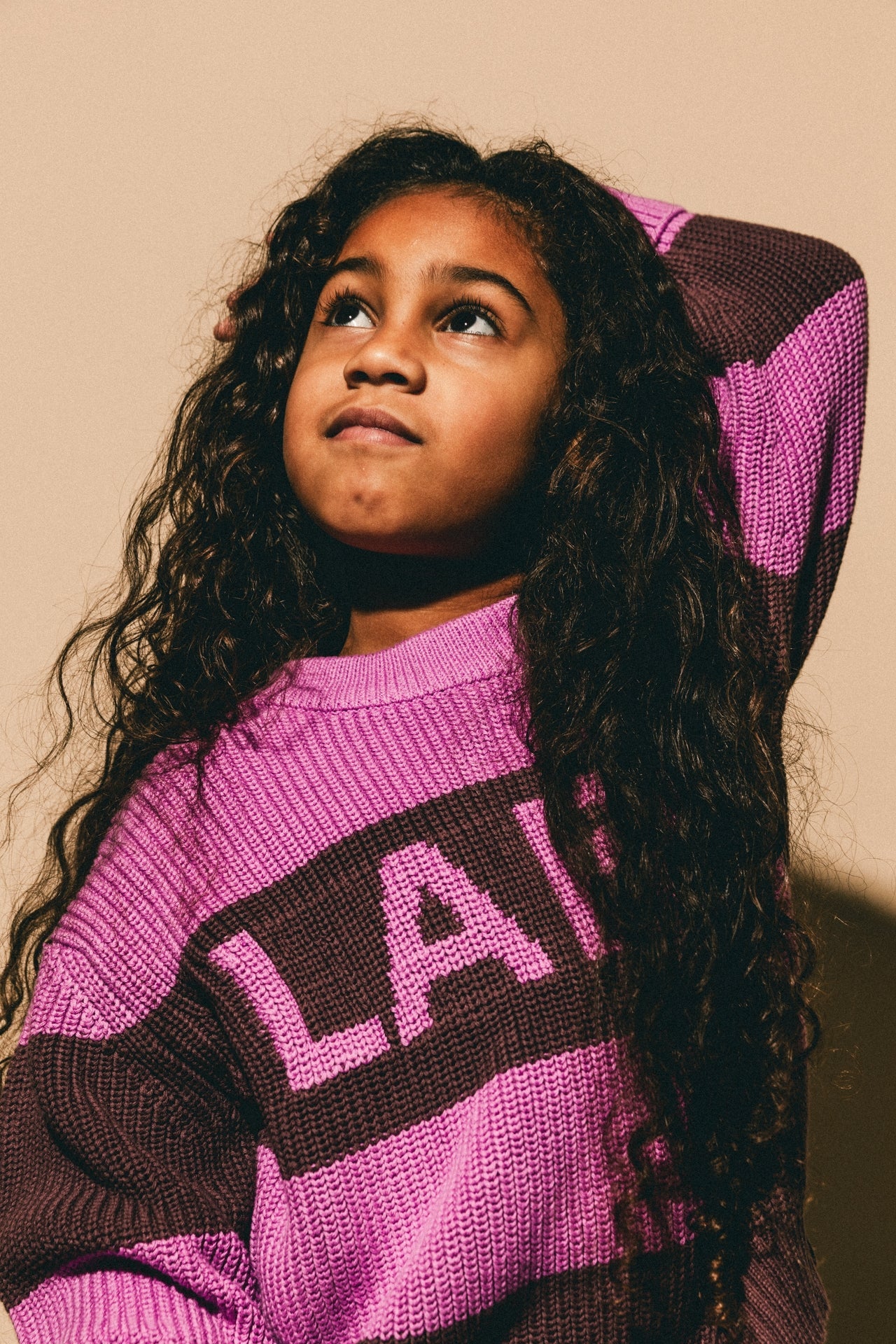 Labo - knitted sweater Rhone - pink stripe