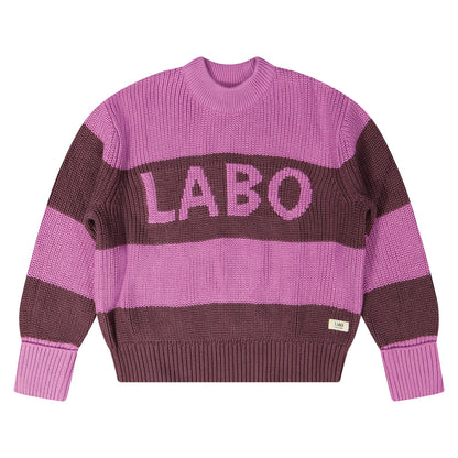 Labo - knitted sweater Rhone - pink stripe