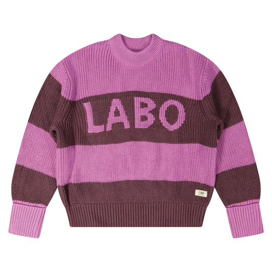 Labo - knitted sweater Rhone - pink stripe