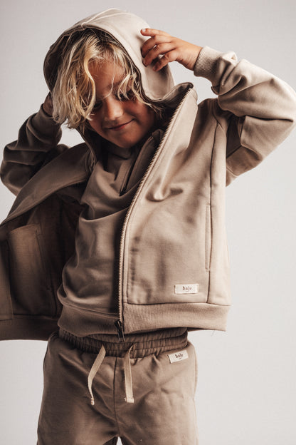 Baje Studio - cardigan Roche - taupe cafe