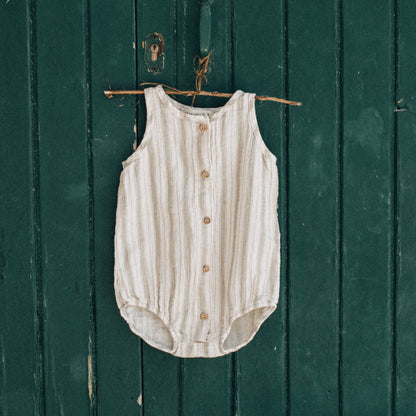 Stripes rustic romper