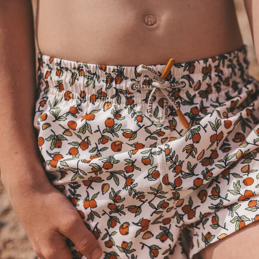 Salted Stories - swim shorts - Pommegranate