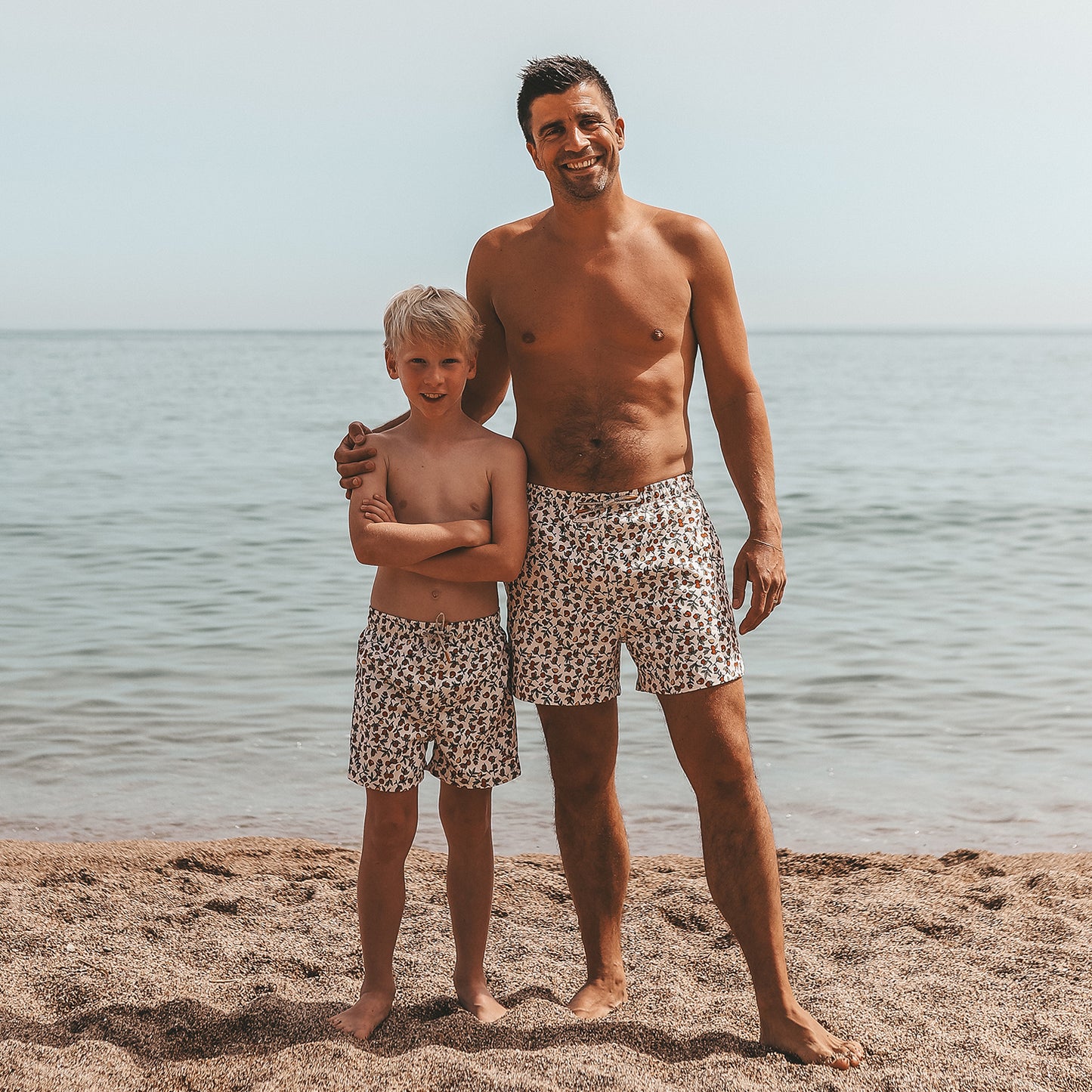 Salted Stories - swim shorts - Pommegranate