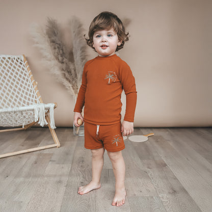 Salted Stories - swim longsleeve - bombay brown