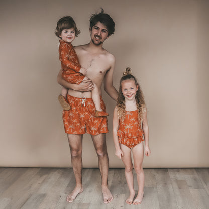 Salted Stories - swimsuit Palms - bombay brown