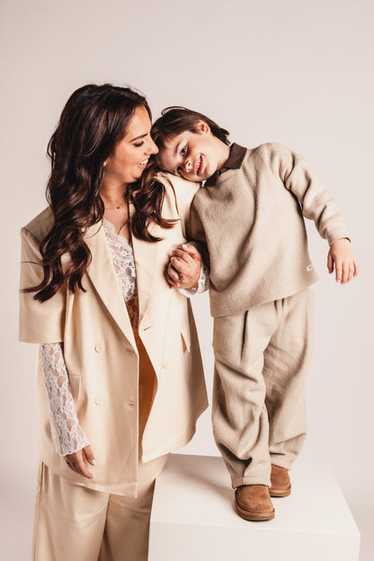 PREORDER - Baje Studio - wide pants Bino - taupe light