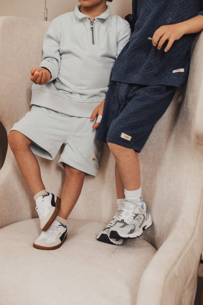 Baje Studio - knit shorts Mozi - blue dark