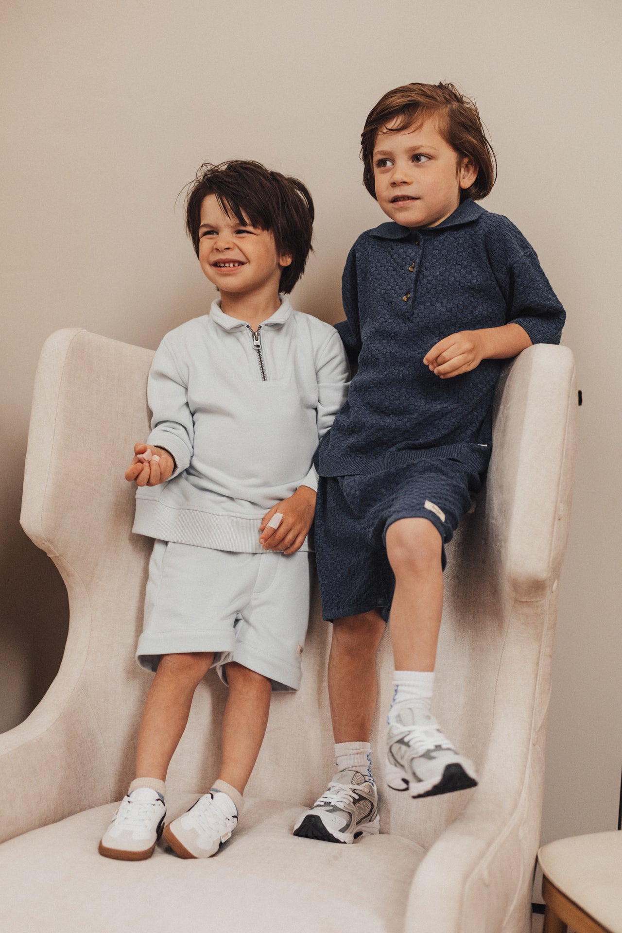 Baje Studio - knitted polo Milo - blue dark