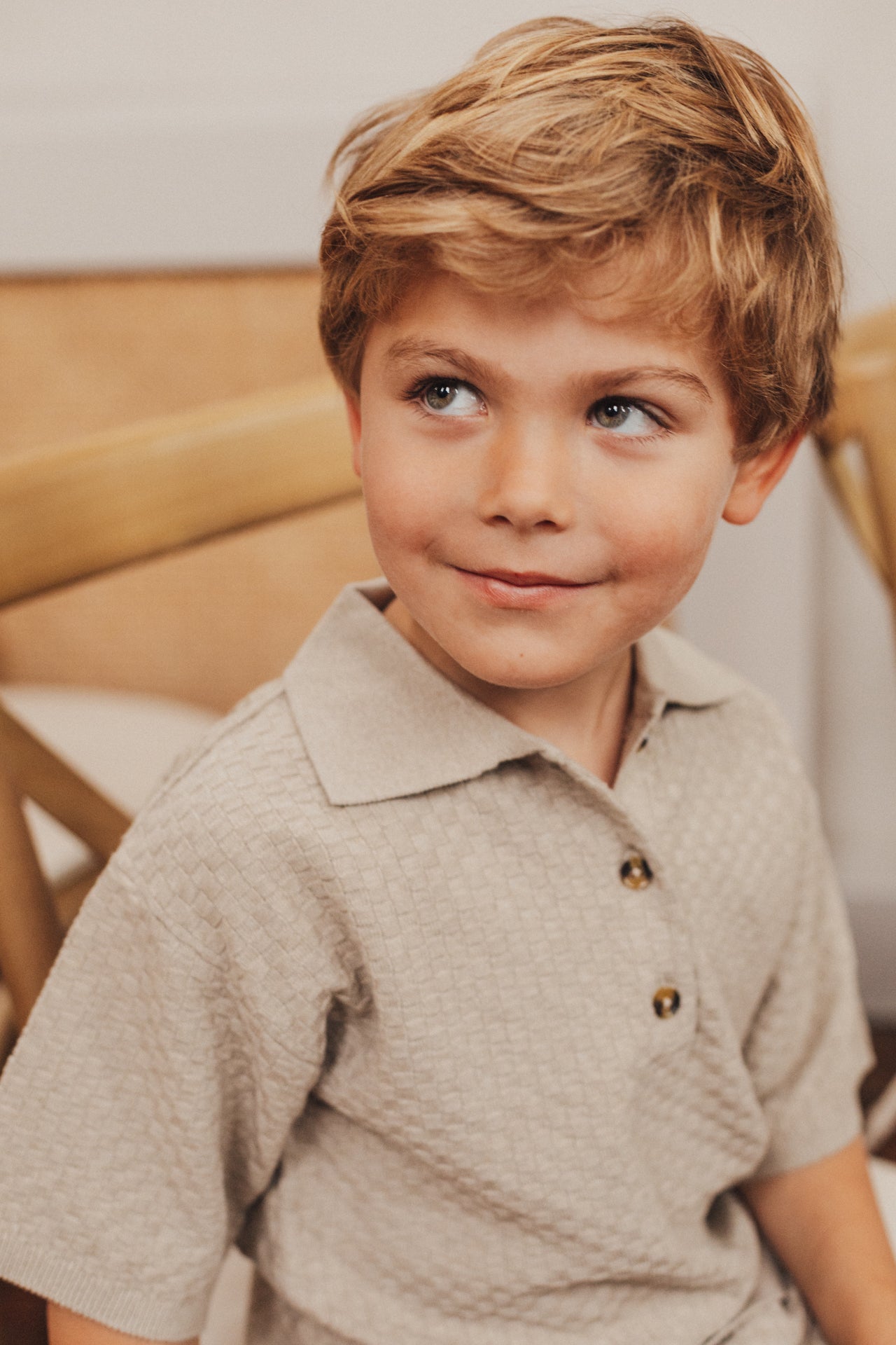 Baje Studio - knitted polo Milo - taupe gray