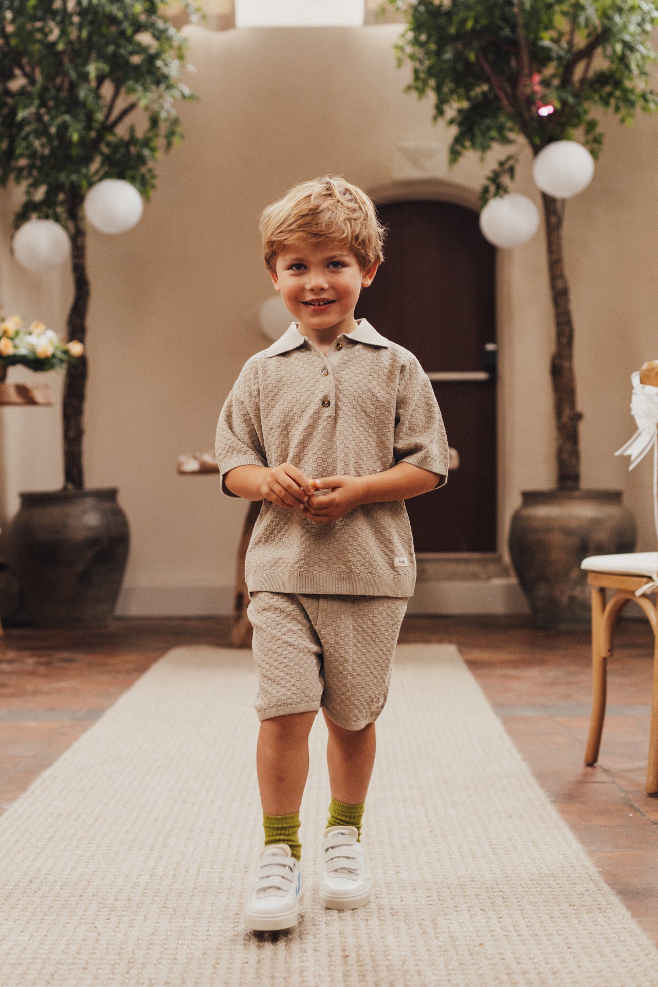 Baje Studio - knitted polo Milo - taupe gray