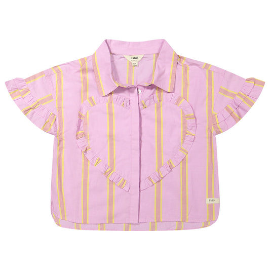 Blouse Santel - pink mulberry stripe