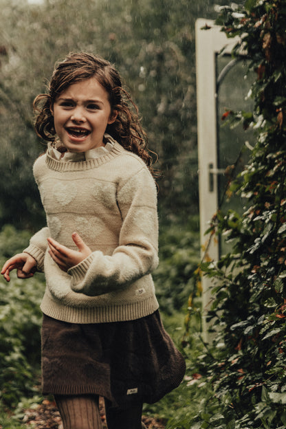 Baje Studio - knit heart sweater Soho - sand light