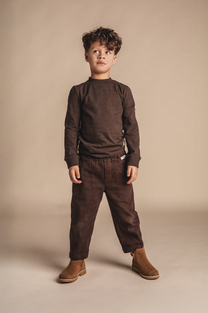 Baje Studio - longsleeve Stoney - brown choco