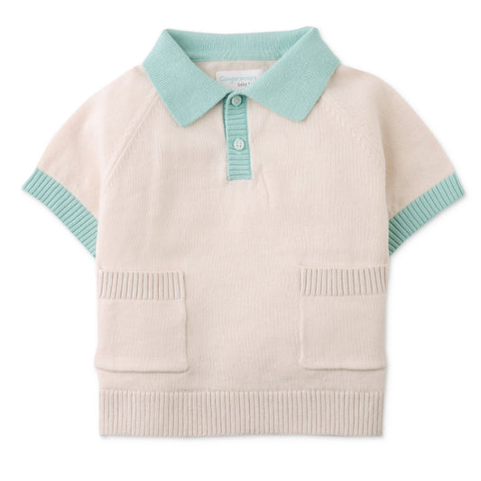 Knitted polo Vico - crème