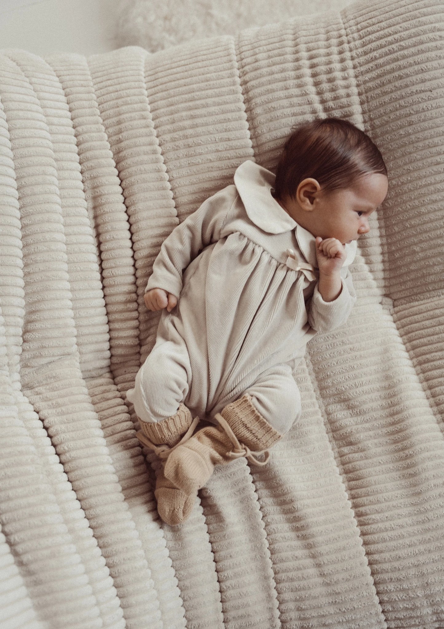 Two You Label - velvet rib jumpsuit Vinny - oat
