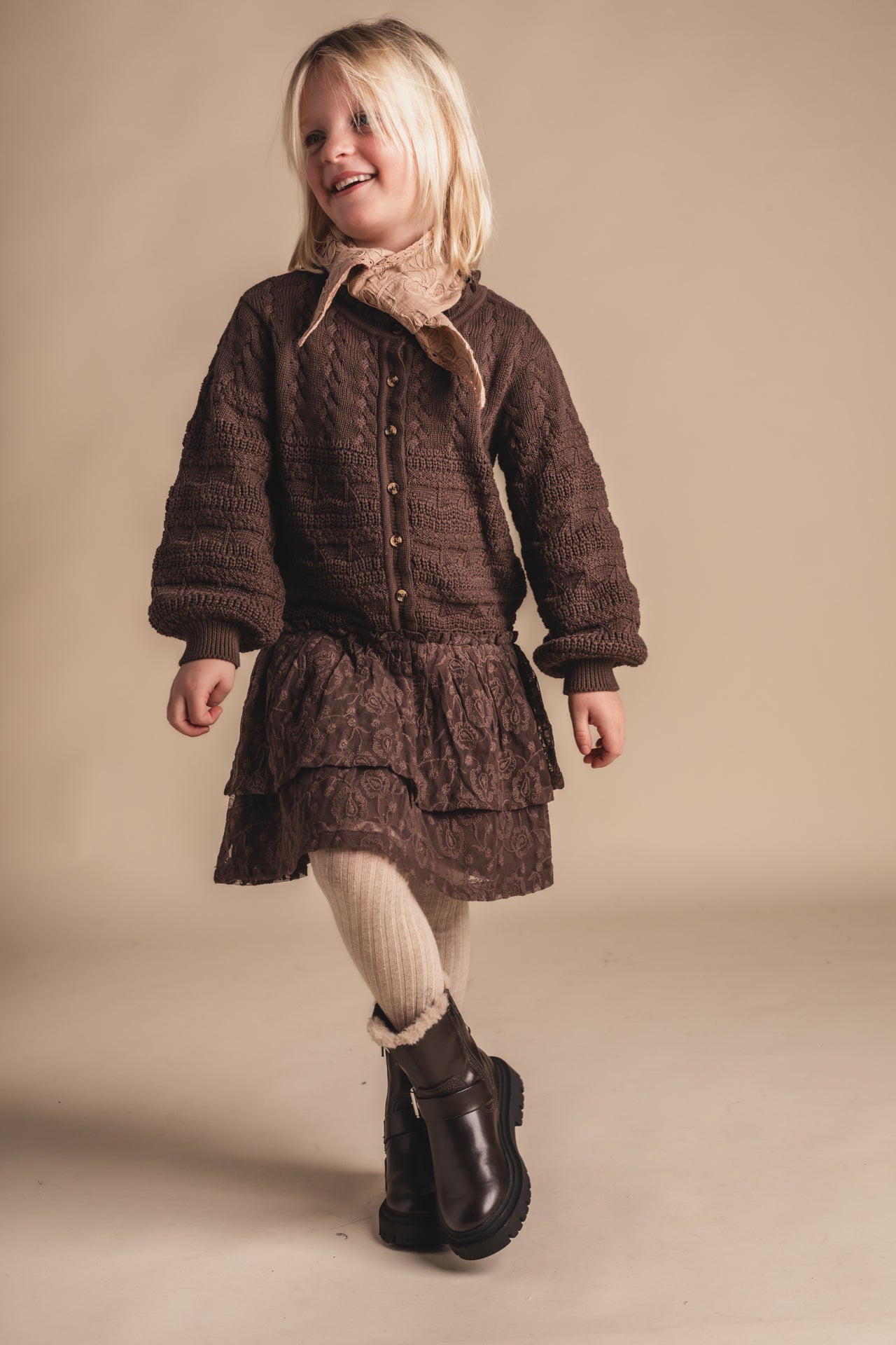 PREORDER - Baje Studio - dress Yole - brown choco