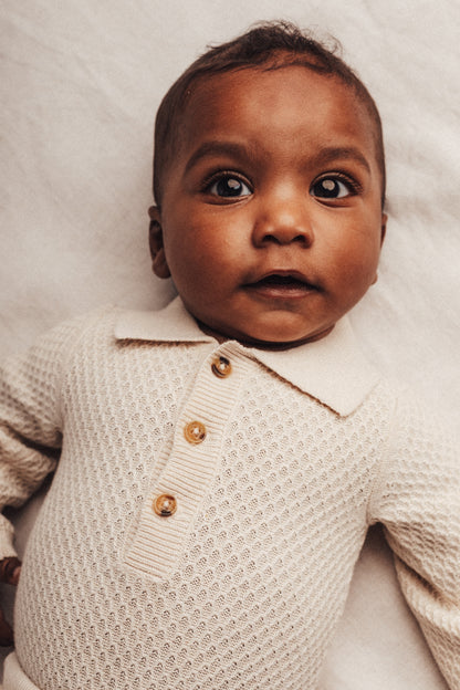 Baje Studio - knitted bodysuit Zalain - offwhite