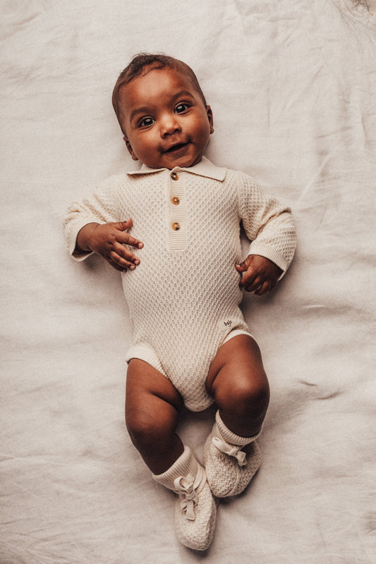 Baje Studio - knitted bodysuit Zalain - offwhite