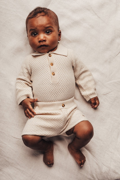 Baje Studio - knitted bodysuit Zalain - offwhite