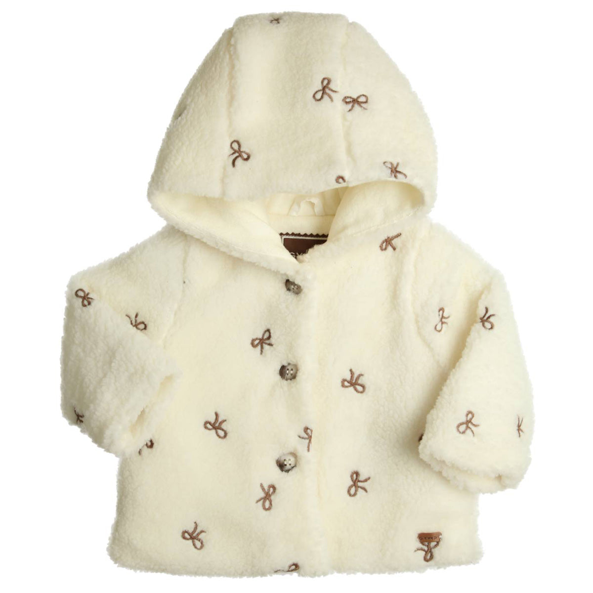 GYMP - coat Alies child - offwhite/brown bow