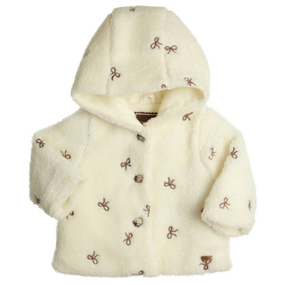 GYMP - coat Alies child - offwhite/brown bow